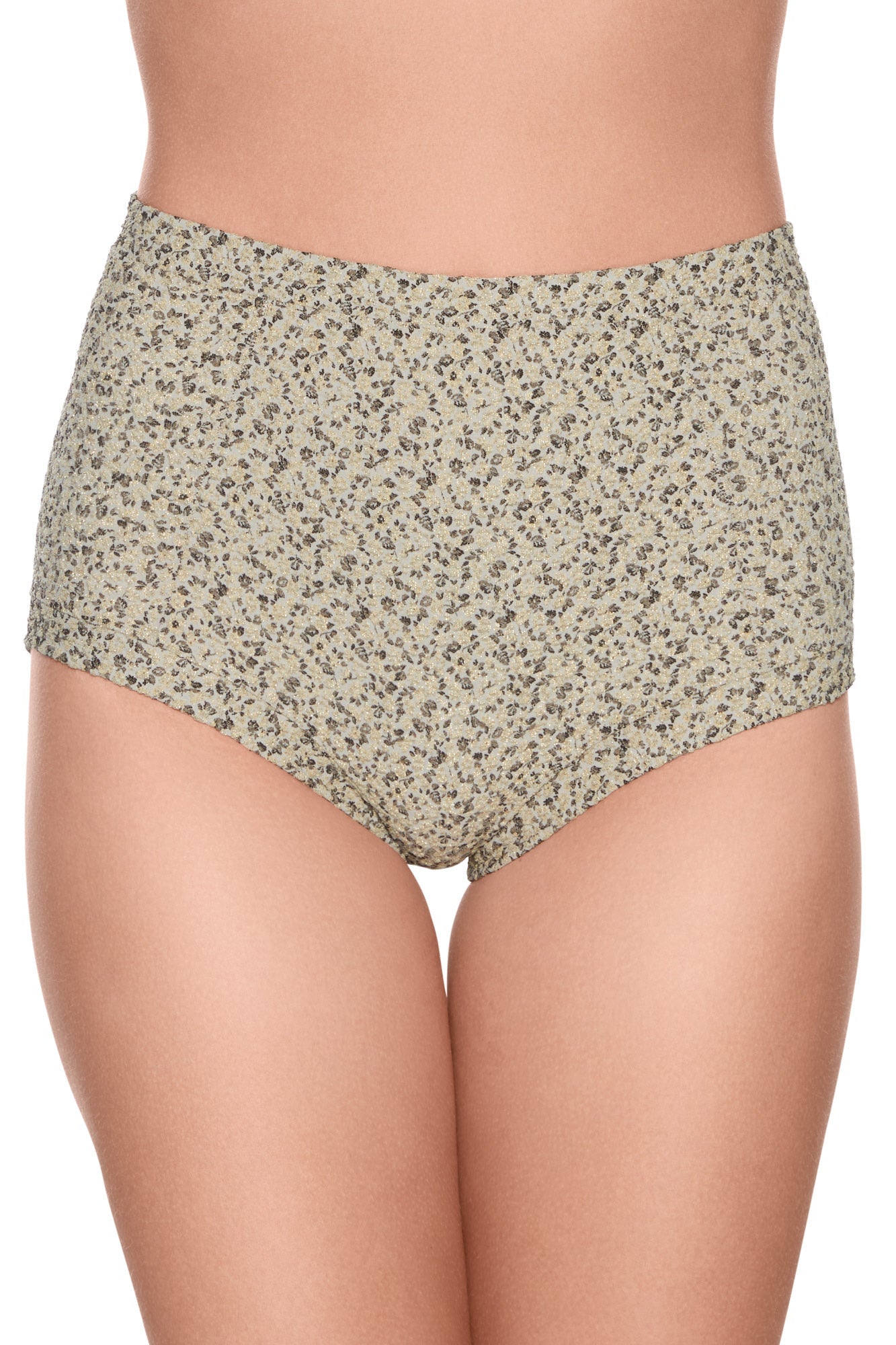 Gold Flower bikini høj trusse