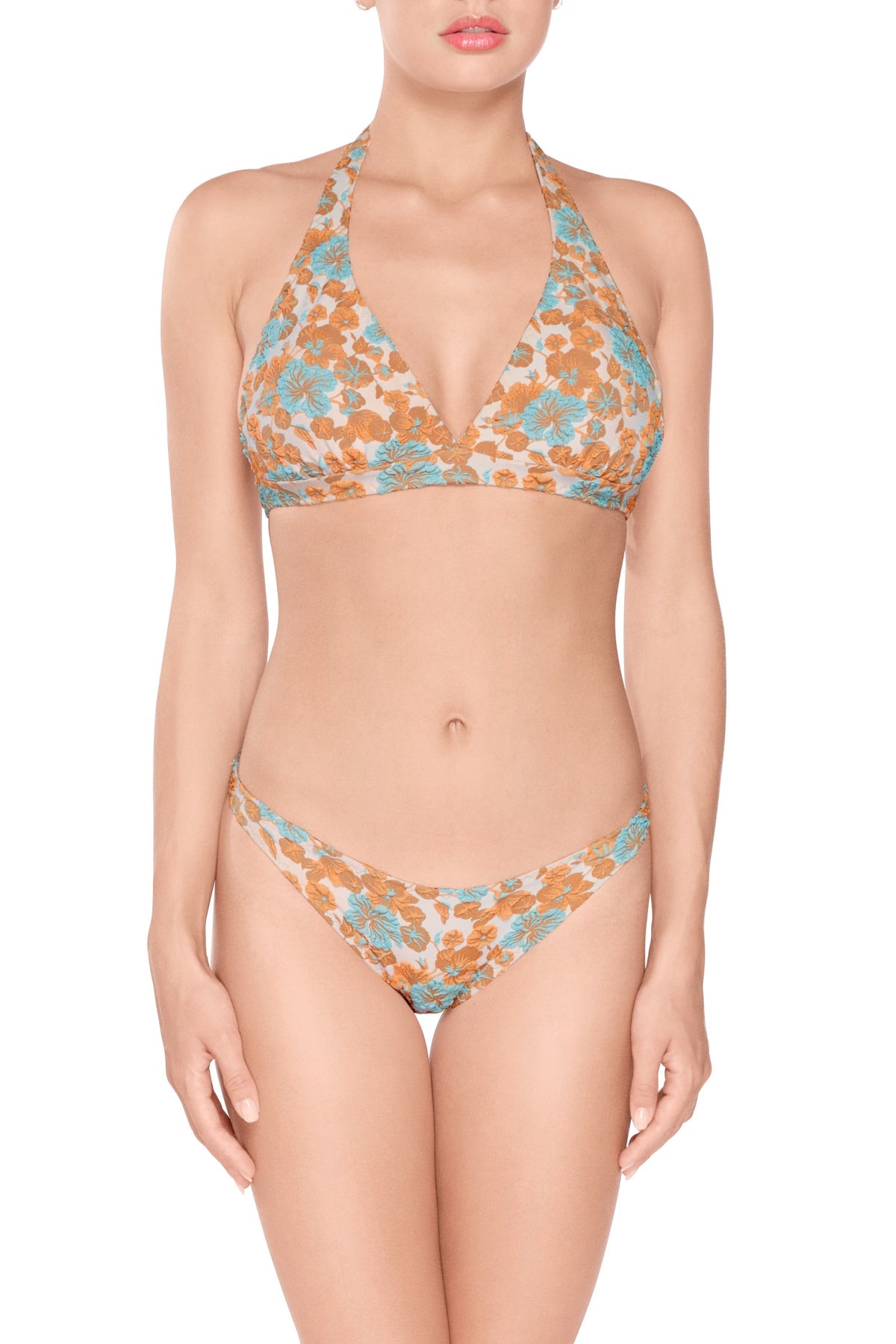 Peach bikini top