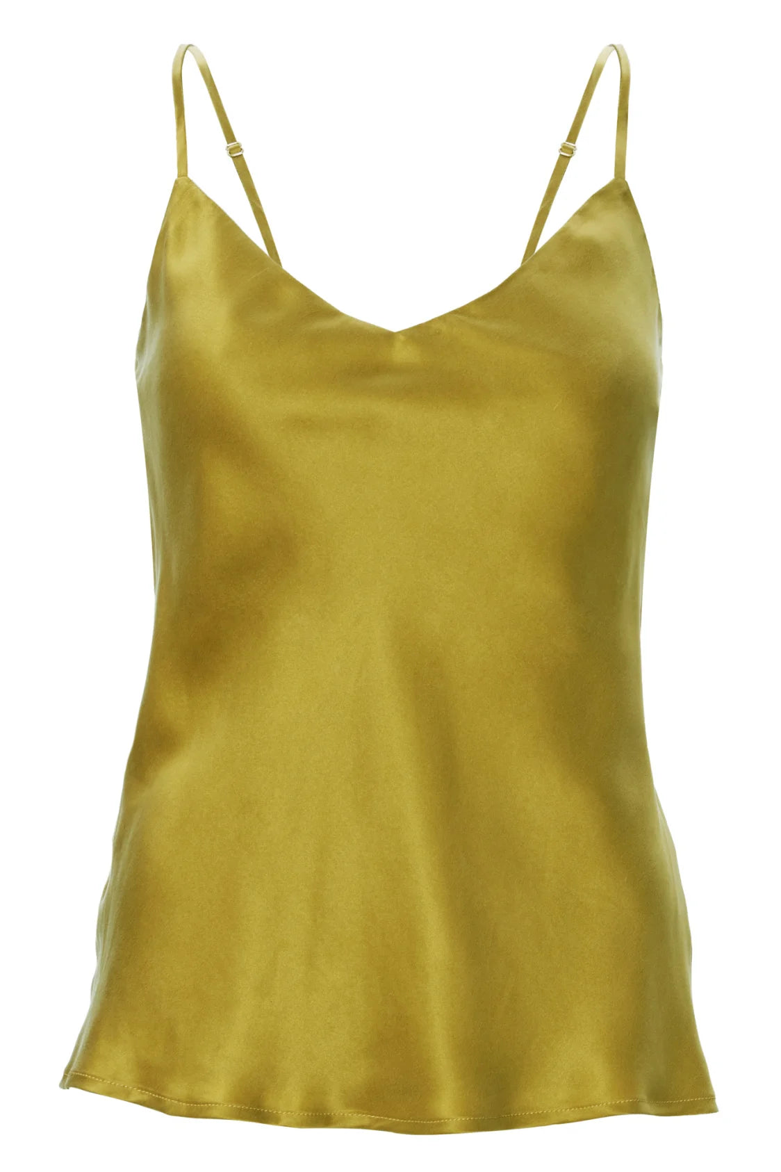 Silke chemise - Olivengrøn 44 XL