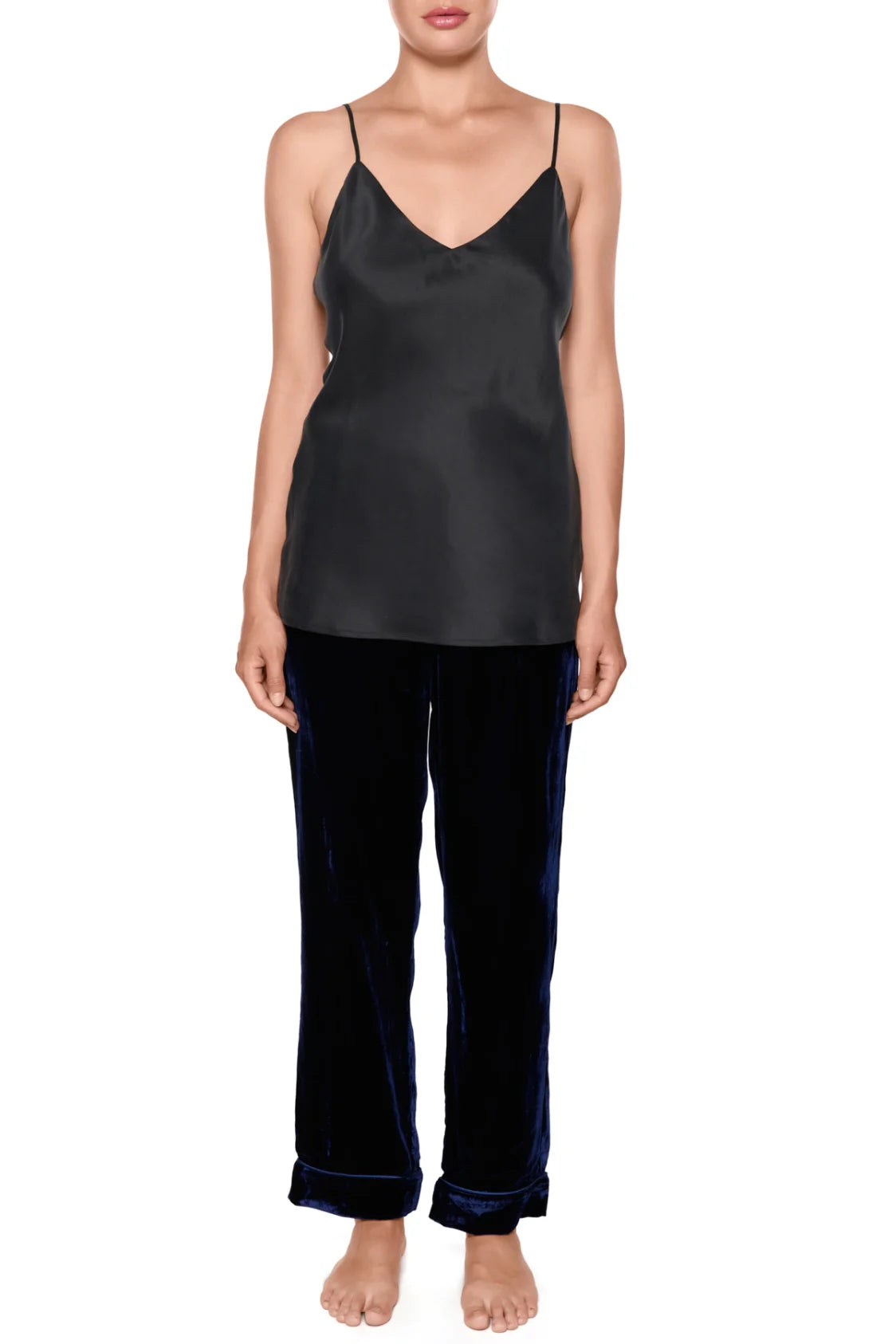 Silke chemise - Sort