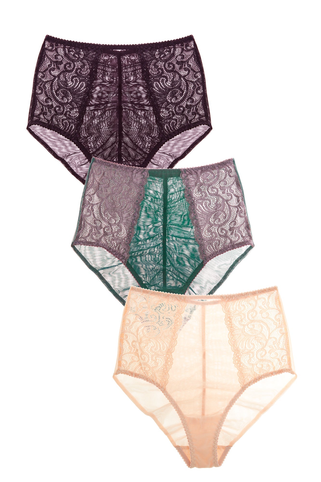3 pak højtaljet Lily, Dahlia, Poppy XL