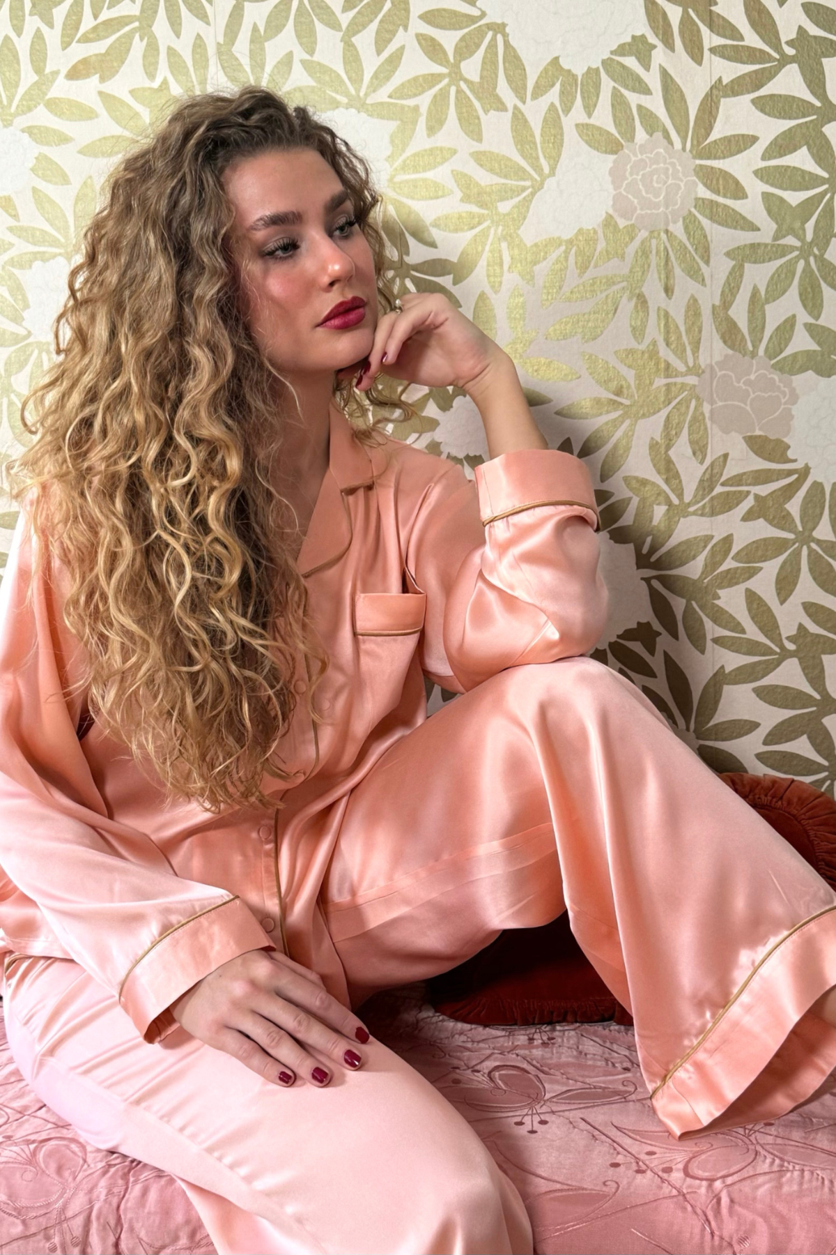 Blush silke pyjamas