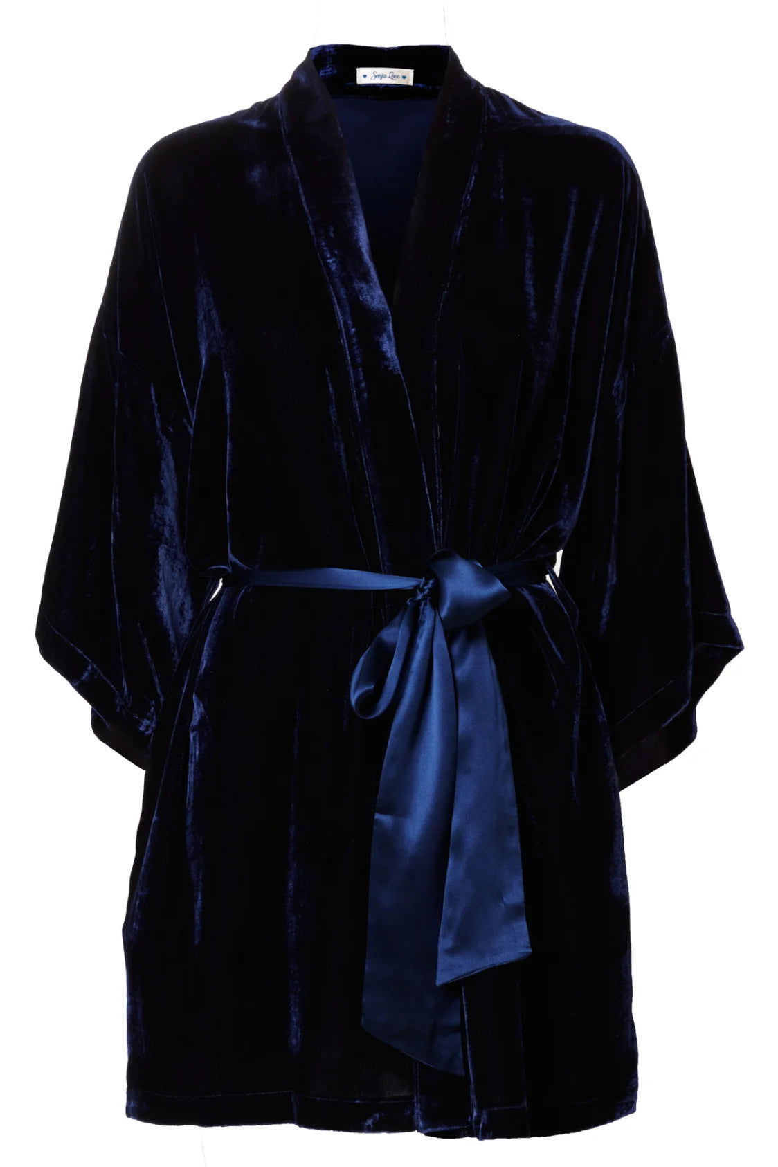 Celine silke velour kimono - Viola Sky