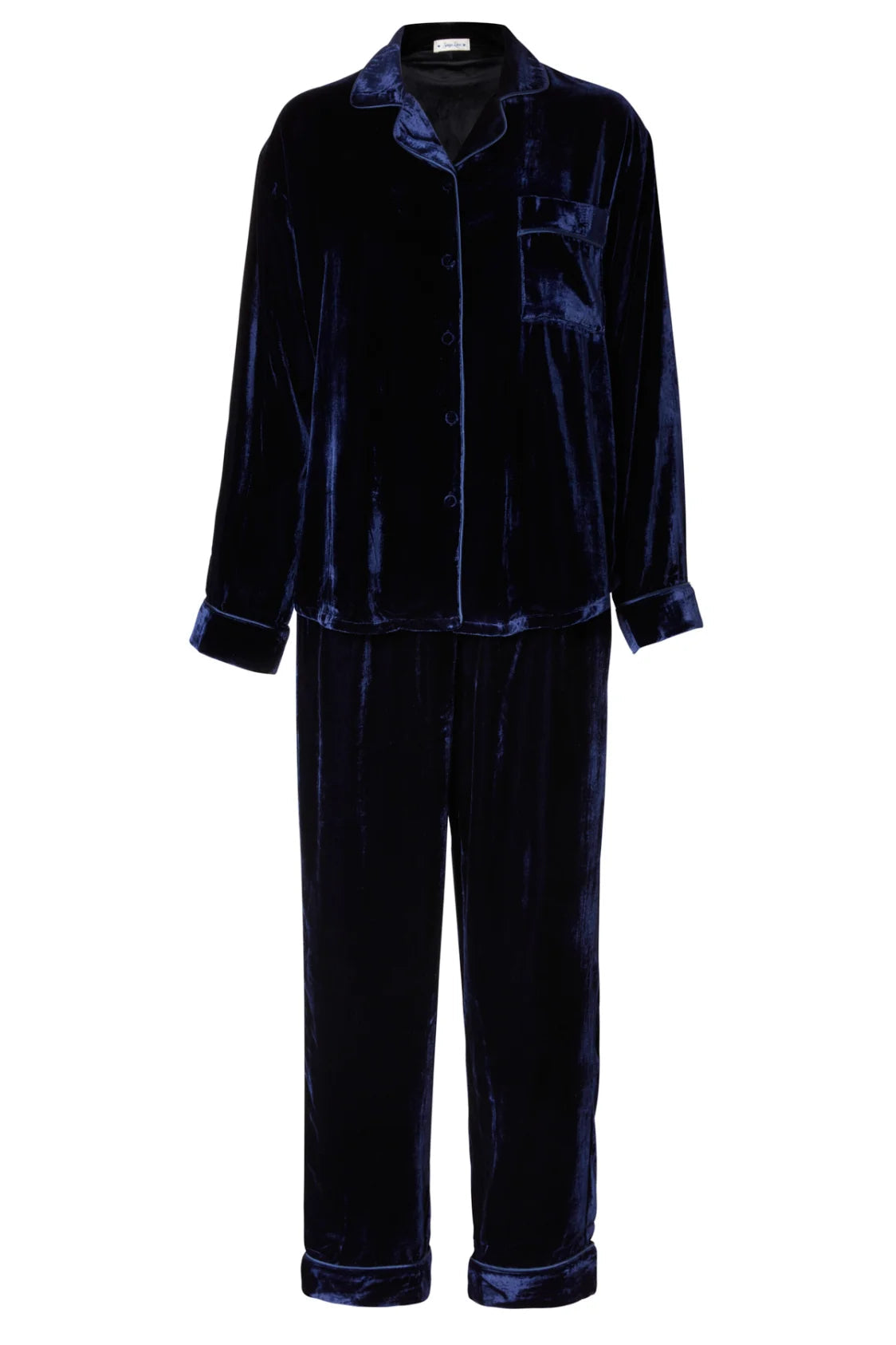 Celine silke velour pyjamas - Viola Sky